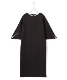 ICB L 【洗える】 ダブルフェイスクレープ ドルマンスリーブワンピース