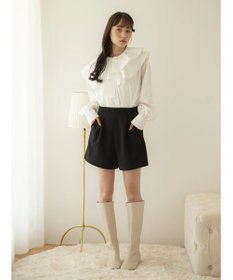 earth music&ecology ラッフルフリルチュニックブラウス