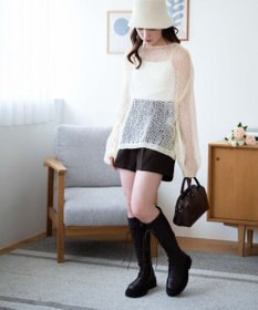 WEGO モヘアライクニットプルオーバー