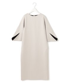 ICB L 【洗える】 ダブルフェイスクレープ ドルマンスリーブワンピース