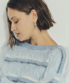 YECCA VECCA クロスフープイヤリング