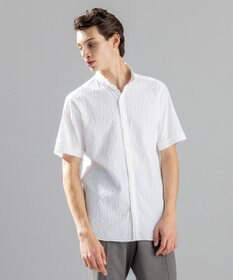 JOSEPH HOMME トライジャガードストレッチ ウイングカラー半袖シャツ