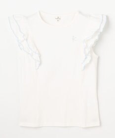 組曲 KIDS 【150-160㎝】 フルールフリルTシャツ
