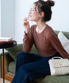 WEGO ソフトタッチクルーネックロンT