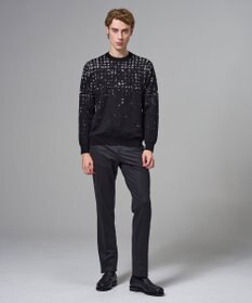 JOSEPH HOMME ドローイングブレイドジャガード　クルーネック長袖ニット