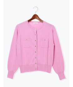 Te chichi ポケットデザインクルーネックカーディガン