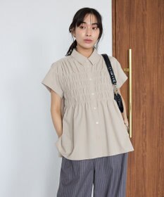 CRAFT STANDARD BOUTIQUE シャーリングショートスリーブブラウス