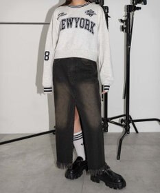 WEGO NEWYORKラインリブスウェット