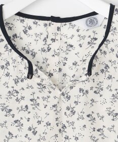 J.PRESS LADIES 【洗える】 スパンローンフラワー ボリュームスリーブ ブラウス