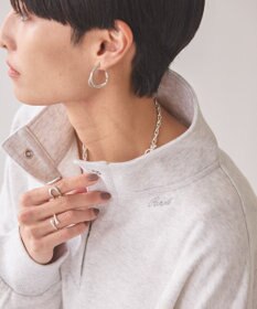 AMERICAN HOLIC 襟付き刺繍入りミニ裏毛プルオーバー