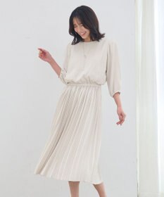 ANY 【洗える・ウエストゴム】セレモニープリーツワンピース