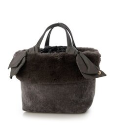 UNBILLION カシュカシュ cachecache / エコファーコンビリボントートバッグ