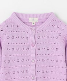 組曲 KIDS 【90-100㎝】フラワーアイレット カーディガン