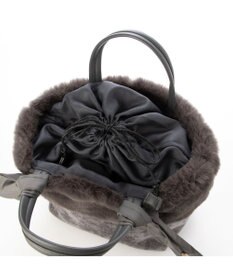 UNBILLION カシュカシュ cachecache / エコファーコンビリボントートバッグ