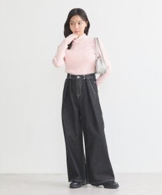 earth music&ecology 袖口刺繍リブニットプルオーバー