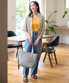 ANY L 【洗濯機可/接触冷感/UVケア】清涼リラックス半袖ジャケット