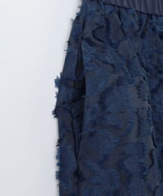 自由区 【洗える】フラワーカットジャガード スカート