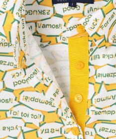 23区GOLF 【WOMEN】【吸水速乾/UVカット】YELL総柄プリントポロシャツ