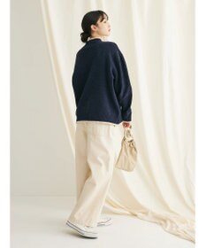 CRAFT STANDARD BOUTIQUE 洗えるモールニット配色プルオーバー