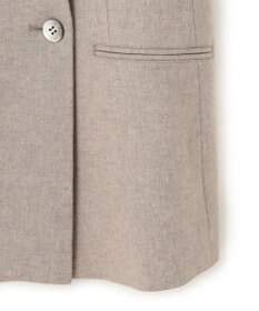 23区 L 【Oggi4月号掲載/セットアップ対応】リネン ミックスツイード ノーカラー ジャケット