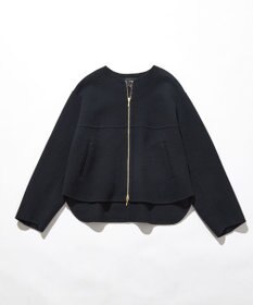 23区 L ウールライトリバー ノーカラー ショートコート