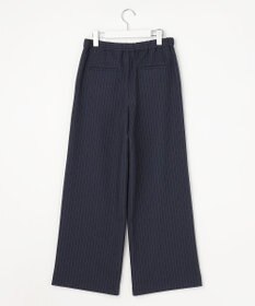 J.PRESS LADIES ペンシル SLUB STRIPE ワイド イージー パンツ