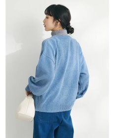 CRAFT STANDARD BOUTIQUE 洗えるコードモールクルーネックカーデイガン