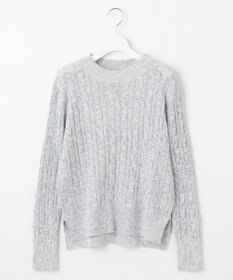 J.PRESS LADIES 【洗える】MIX COLOR SLUB ケーブル ニット