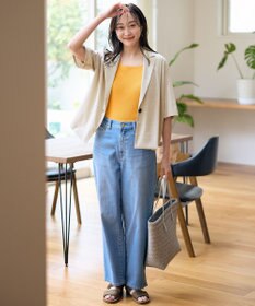 ANY L 【洗濯機可/接触冷感/UVケア】清涼リラックス半袖ジャケット