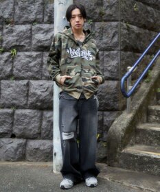 WEGO 【ユニセックス着用ITEM/SMLサイズ展開】グラフィックZIPパーカー