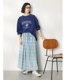 CRAFT STANDARD BOUTIQUE チェックギャザーロングスカート