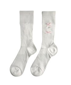 WEGO ダブルリボンボタンソックス