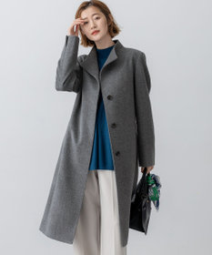 23区 ウールカシミヤビーバー スタンドカラー  コート グレー系