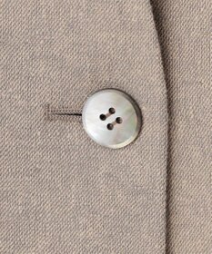 23区 L 【Oggi4月号掲載/セットアップ対応】リネン ミックスツイード ノーカラー ジャケット