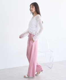 earth music&ecology フロントドロストシアープルオーバー