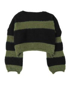 WEGO マテリアルシャギークロップドニット