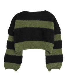 WEGO マテリアルシャギークロップドニット