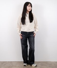 caqu modern baggy ワイドシルエットデニムパンツ USED WASH