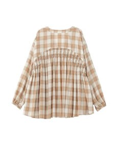 Green Parks 【しゃれシャツ】イージーケアＶネックチェックブラウス