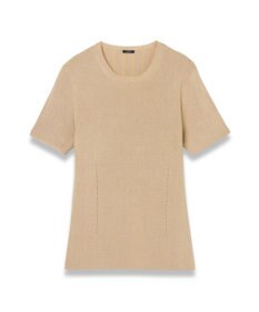 JOSEPH 【洗える】サティニーリブ　ショートスリーブニット