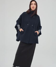 23区 S 【見上愛さん着用/Oggi12月号掲載】ウールライトリバー ポンチョシルエット コート