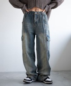 WEGO ヴィンテージウォッシュカーゴデニム