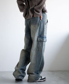 WEGO ヴィンテージウォッシュカーゴデニム