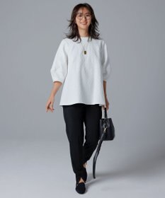 UNFILO 【洗える/シワになりにくい】フクレジャガードブラウス