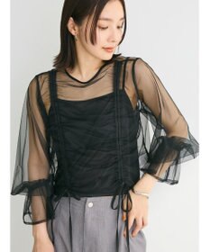 Green Parks ・ＥＬＥＮＣＡＲＥ　ＤＵＥ　チュールギャザーブラウス