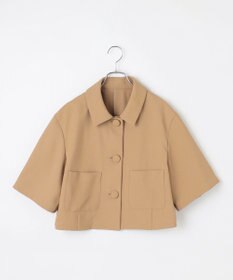 #Newans 【シワになりにくい】〈花乃まりあさんコラボ〉クロップドシャツジャケット