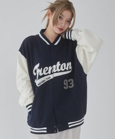 WEGO 【ユニセックス着用ITEM/MLサイズ展開】サガラワッペンスウェットスタジャン