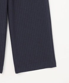 J.PRESS LADIES ペンシル SLUB STRIPE ワイド イージー パンツ