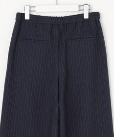 J.PRESS LADIES ペンシル SLUB STRIPE ワイド イージー パンツ
