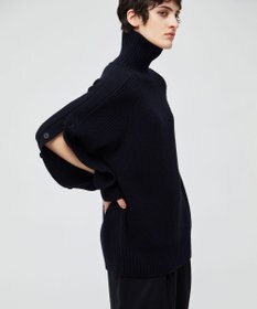 BEIGE， 【洗える】LEADER / ボタンディティールハイネックトップス